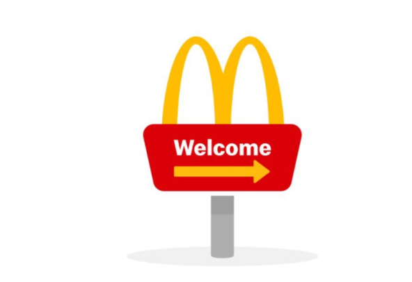 Image of welcoming McDonald's sign