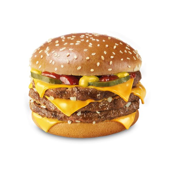 Trojni cheeseburger