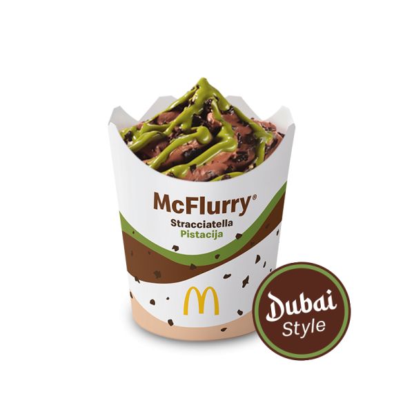 McFlurry čokolada stracciatella pistacija
