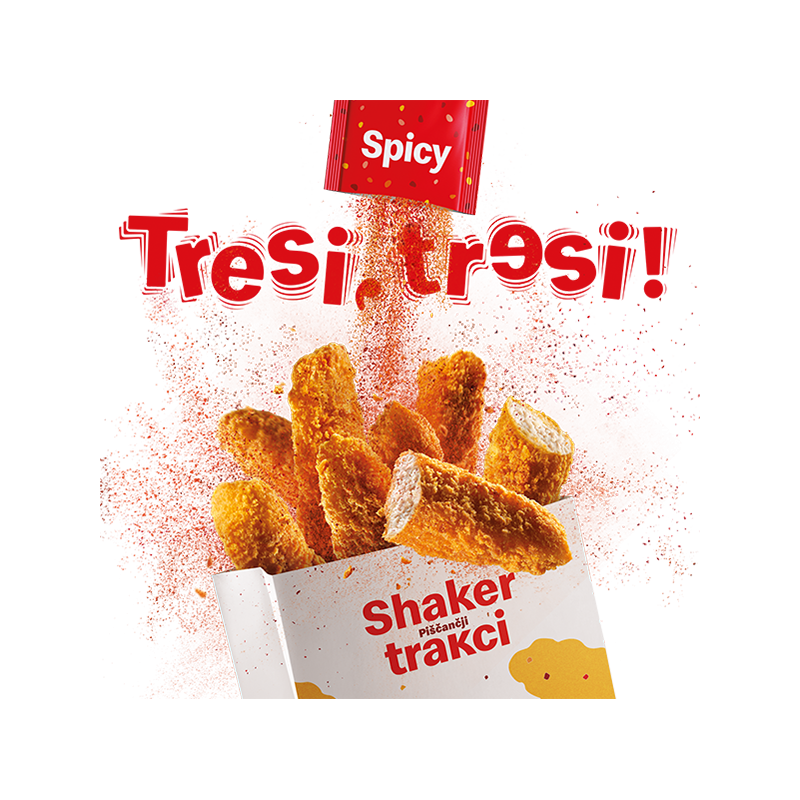 Shaker piščančji trakci 8 kos